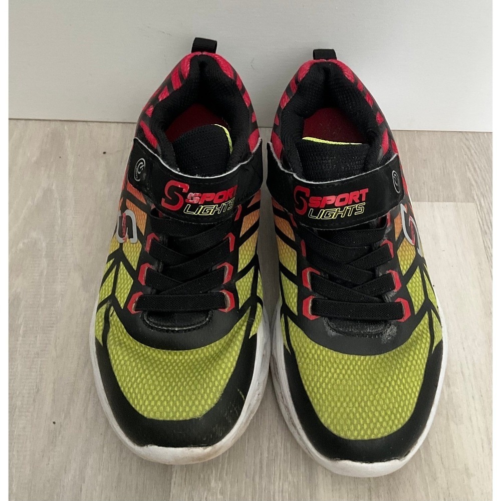 Skechers Sport Lights Kids Boys Size 2 Light Up Sneakers Athletic Shoes